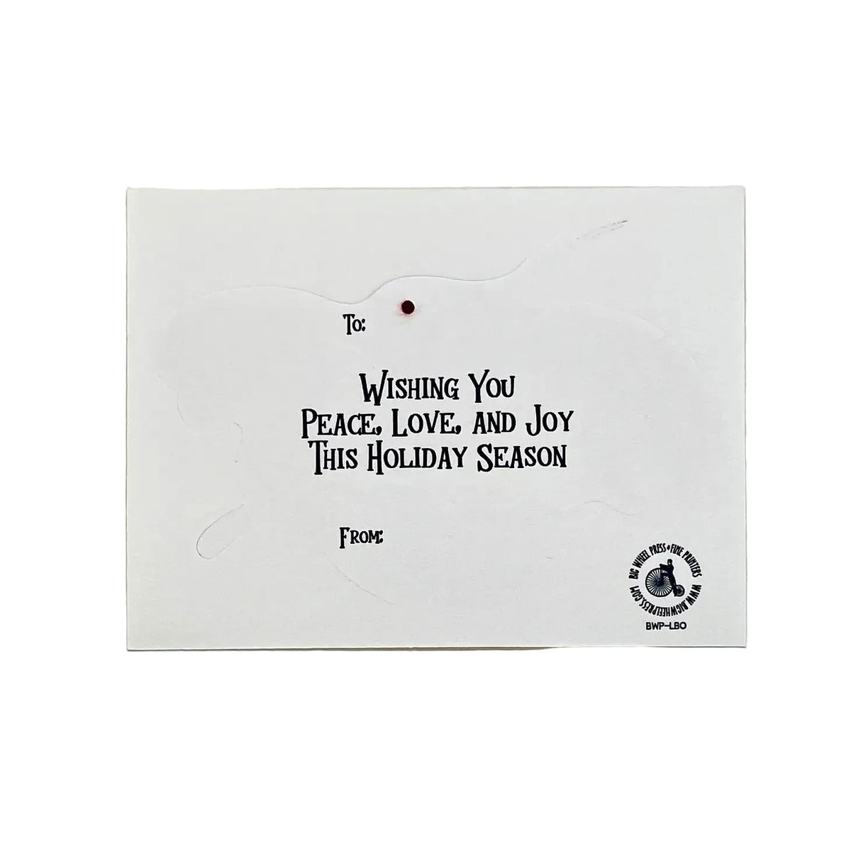 Letterpress Lobster Ornament Card