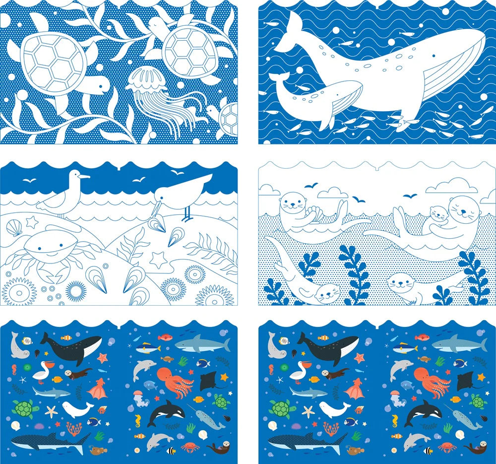 Ocean Coloring & Sticker Book
