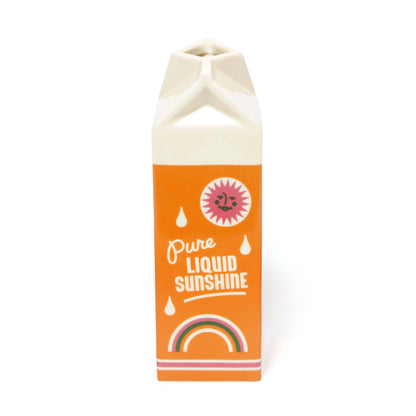 Orange Juice Carton Vase