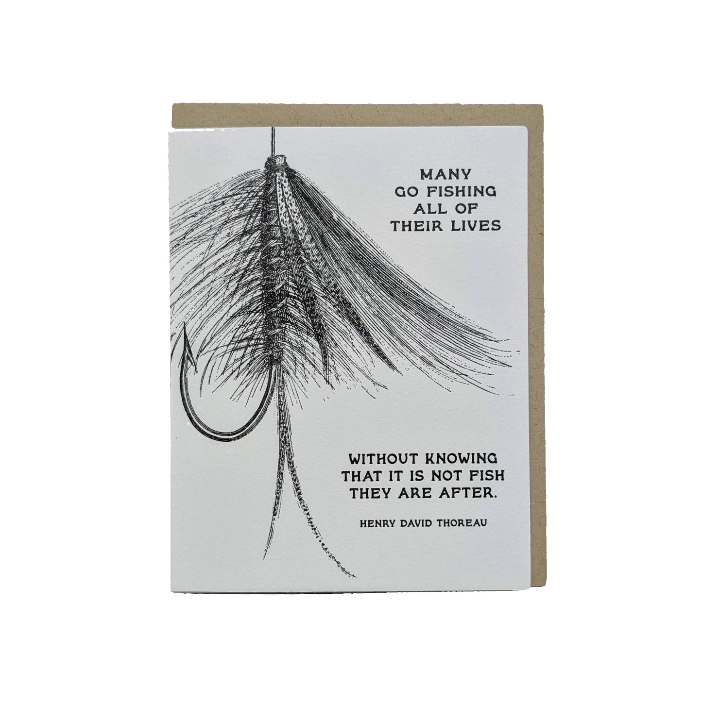Many Go Fishing - Thoreau Quote Card