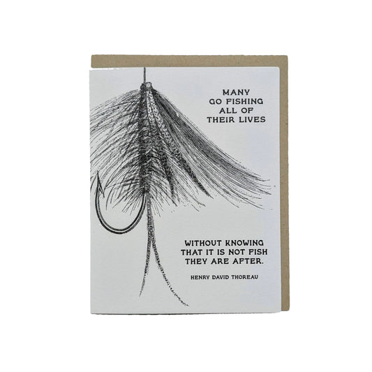 Many Go Fishing - Thoreau Quote Card