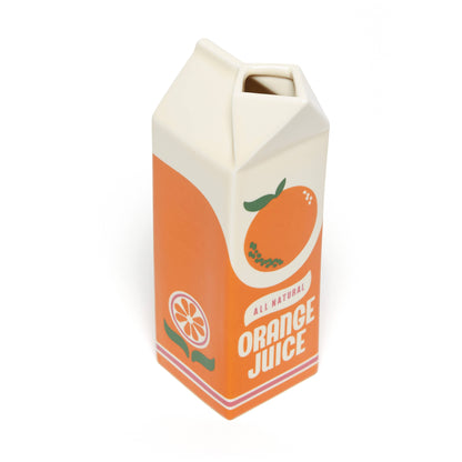 Orange Juice Carton Vase