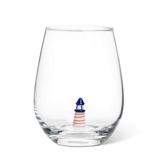 Lighthouse Stemless Wine Glass-4.5"H(20oz)