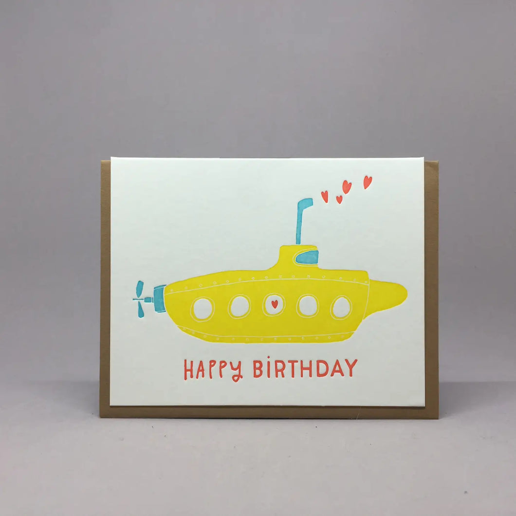 Happy birthday Submarine Card