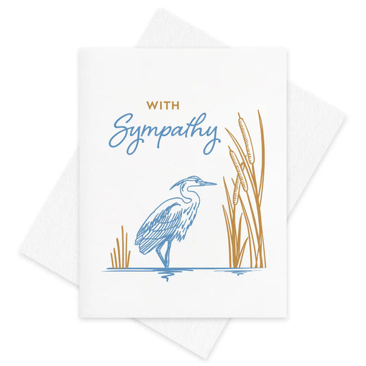 Heron Sympathy Card