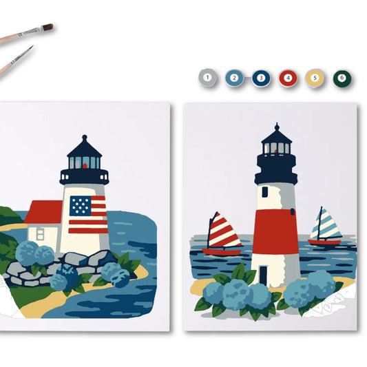 East Coast Lighthouses Paint-by-Number Kit