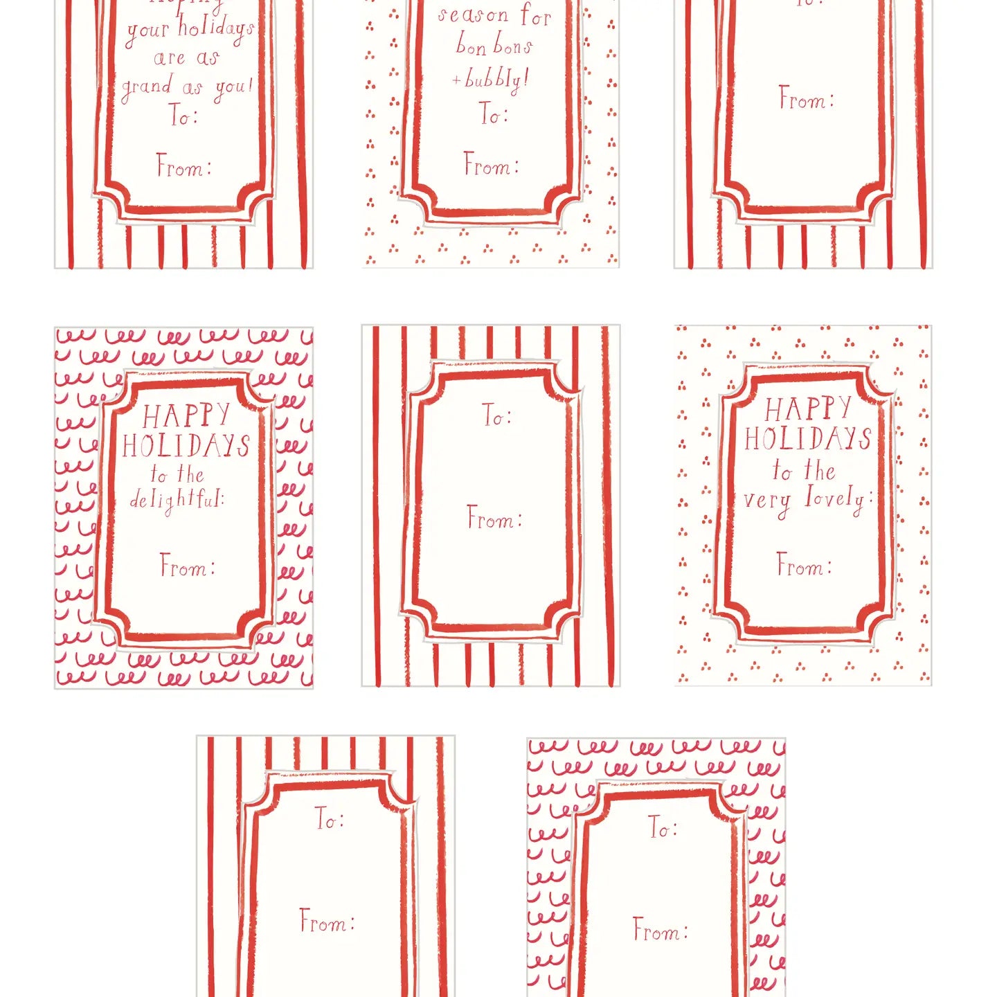 Holiday gift Tags