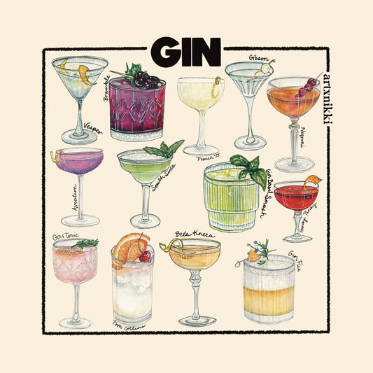 Classic Cocktail Coasters S/4