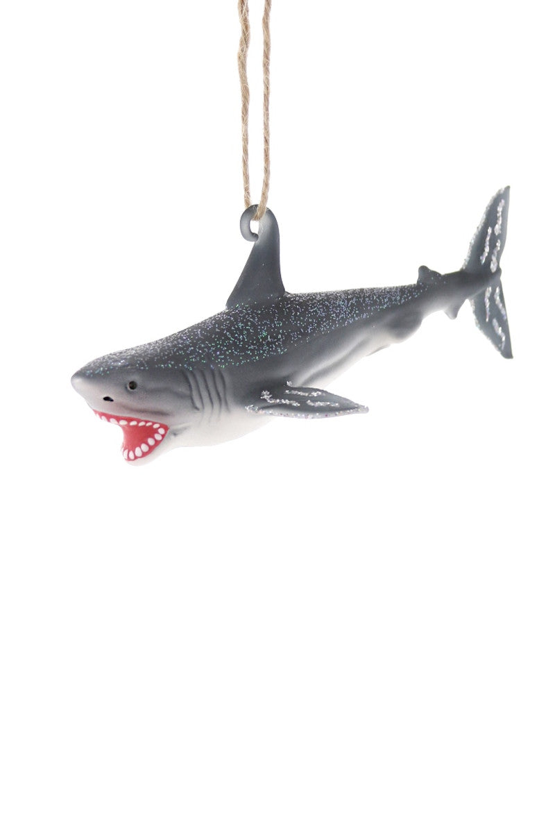 Glass Great White Shark Ornament