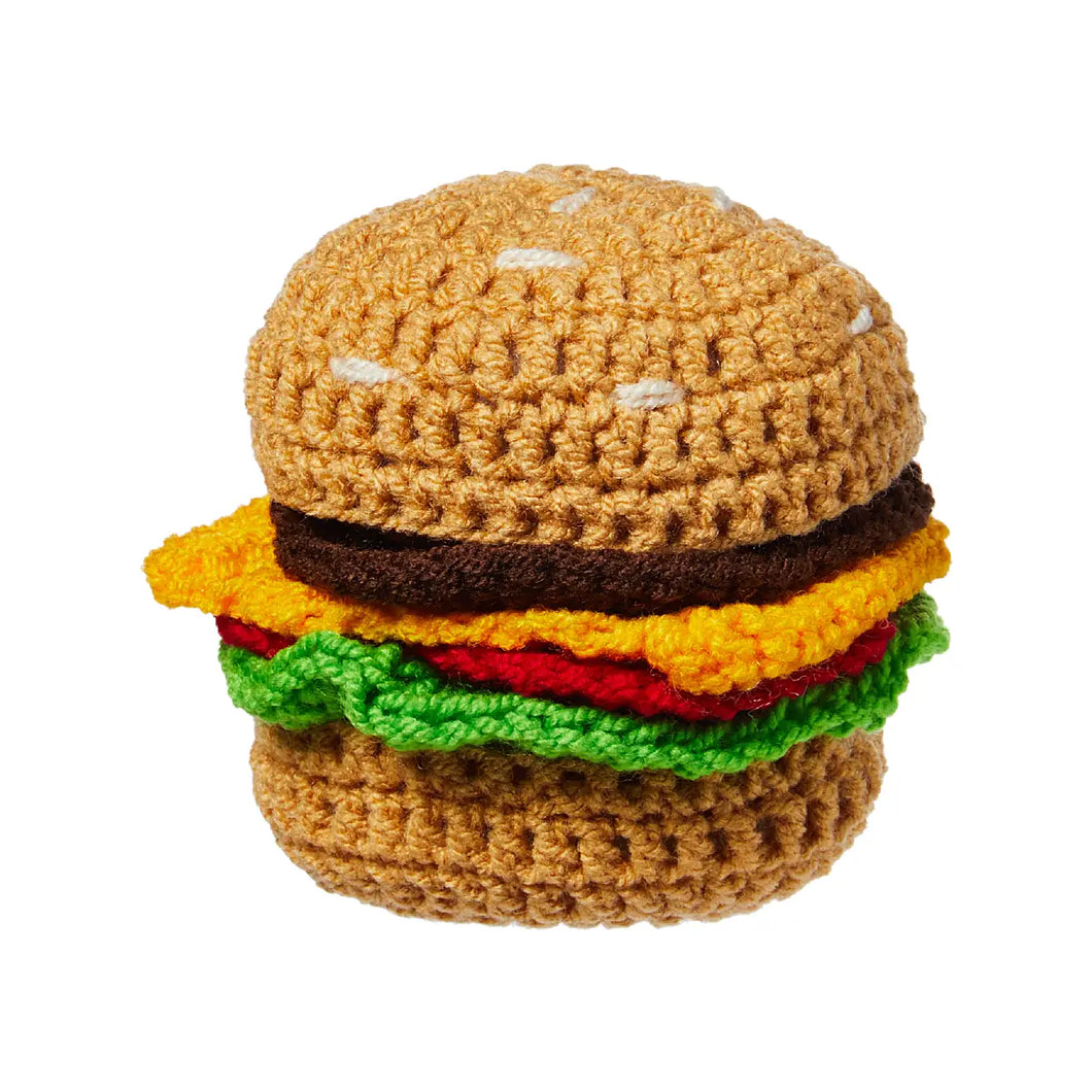 Crocheted Hamburger Rattle