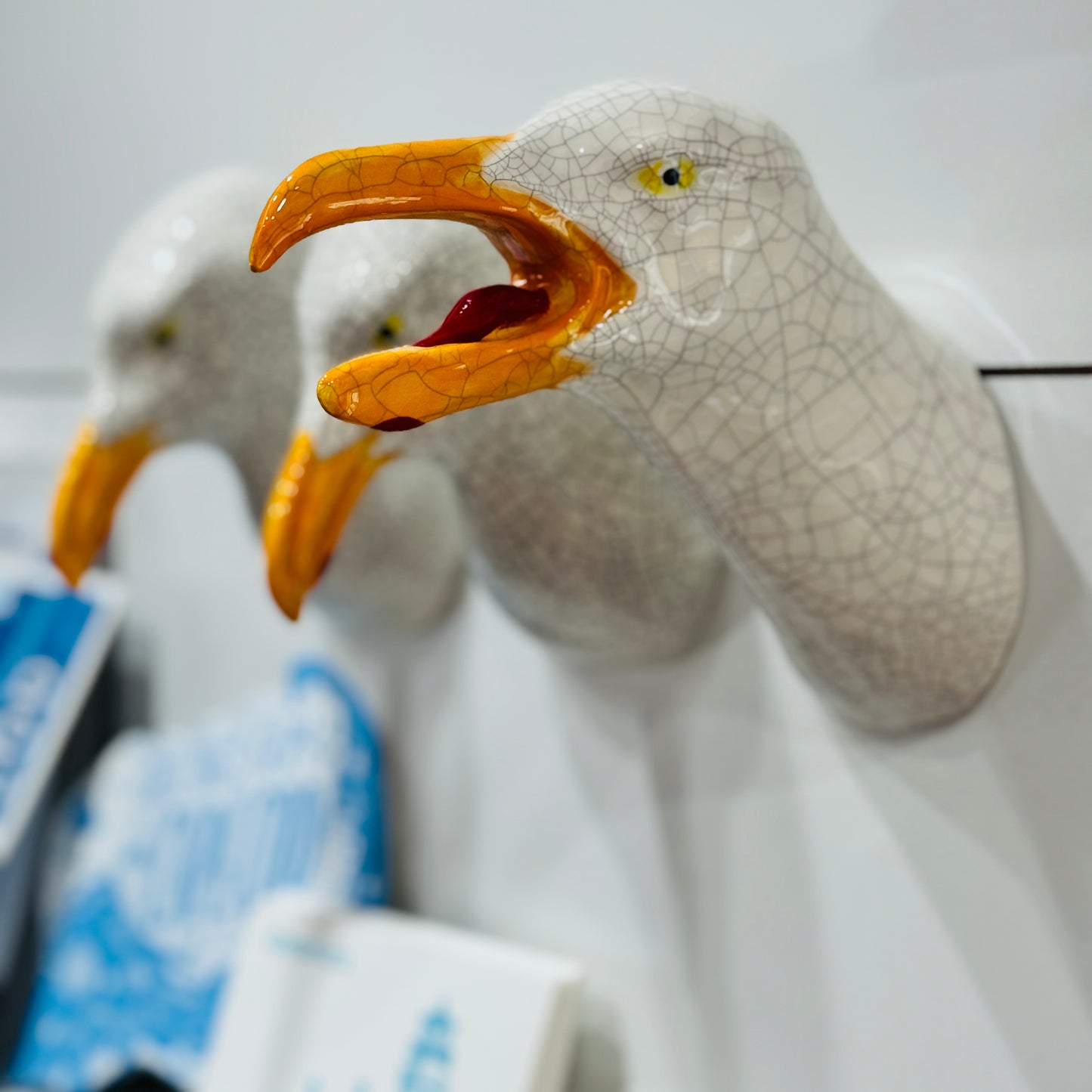 Ceramic Seagull Heads