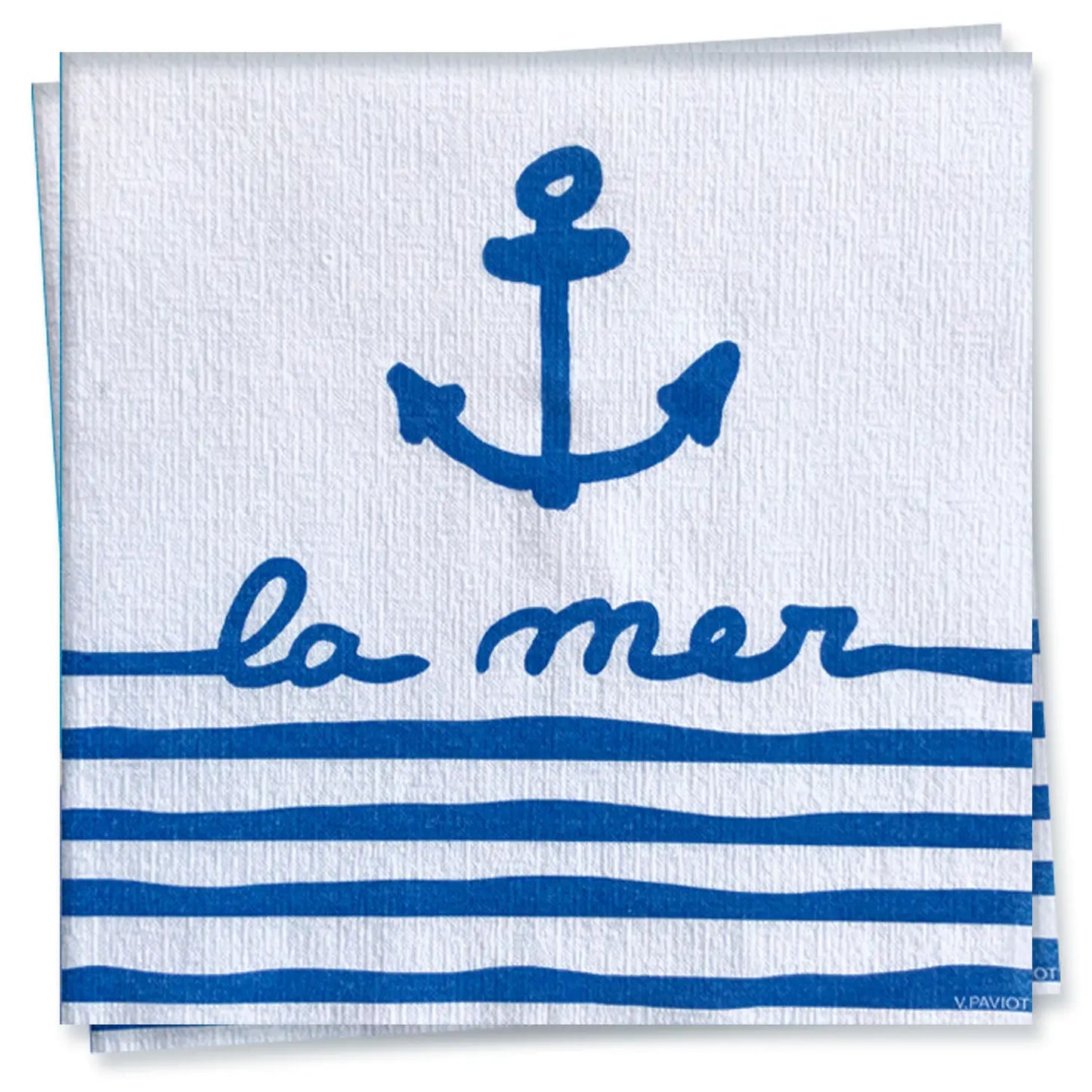 French Blue Paper Napkins