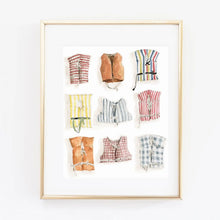 Load image into Gallery viewer, Life jacket Watercolor Print
