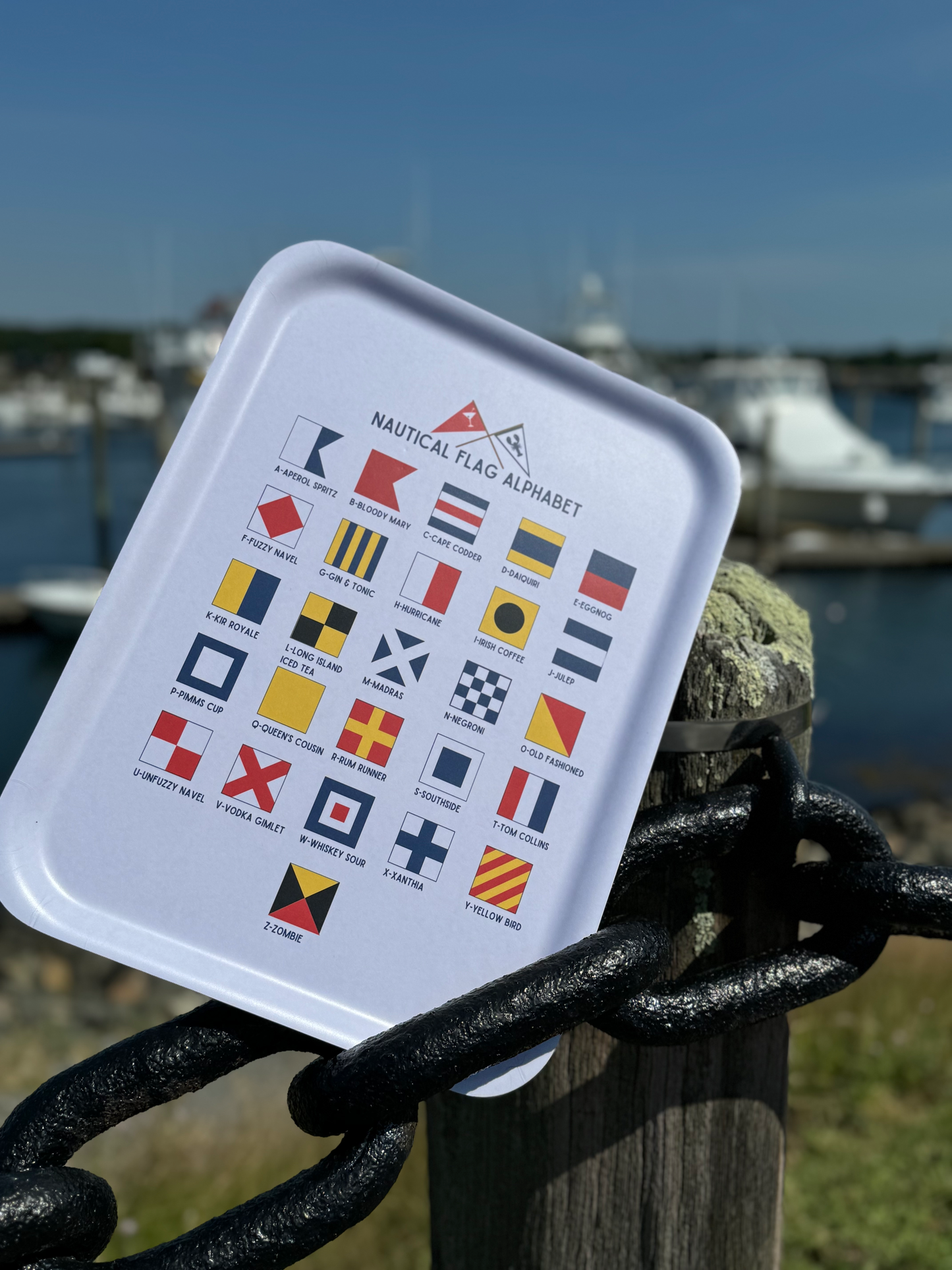 Nautical Cocktail Flag Tray