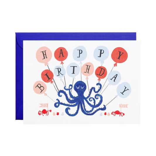 Octopus Birthday Card