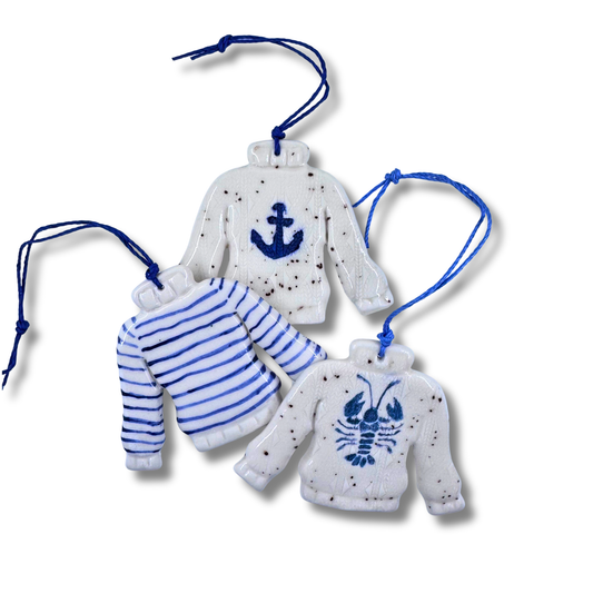 Porcelain Sweater Ornaments