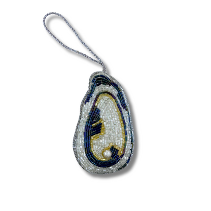 Beaded Oyster Ornament