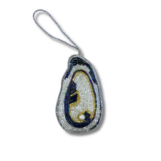 Beaded Oyster Ornament
