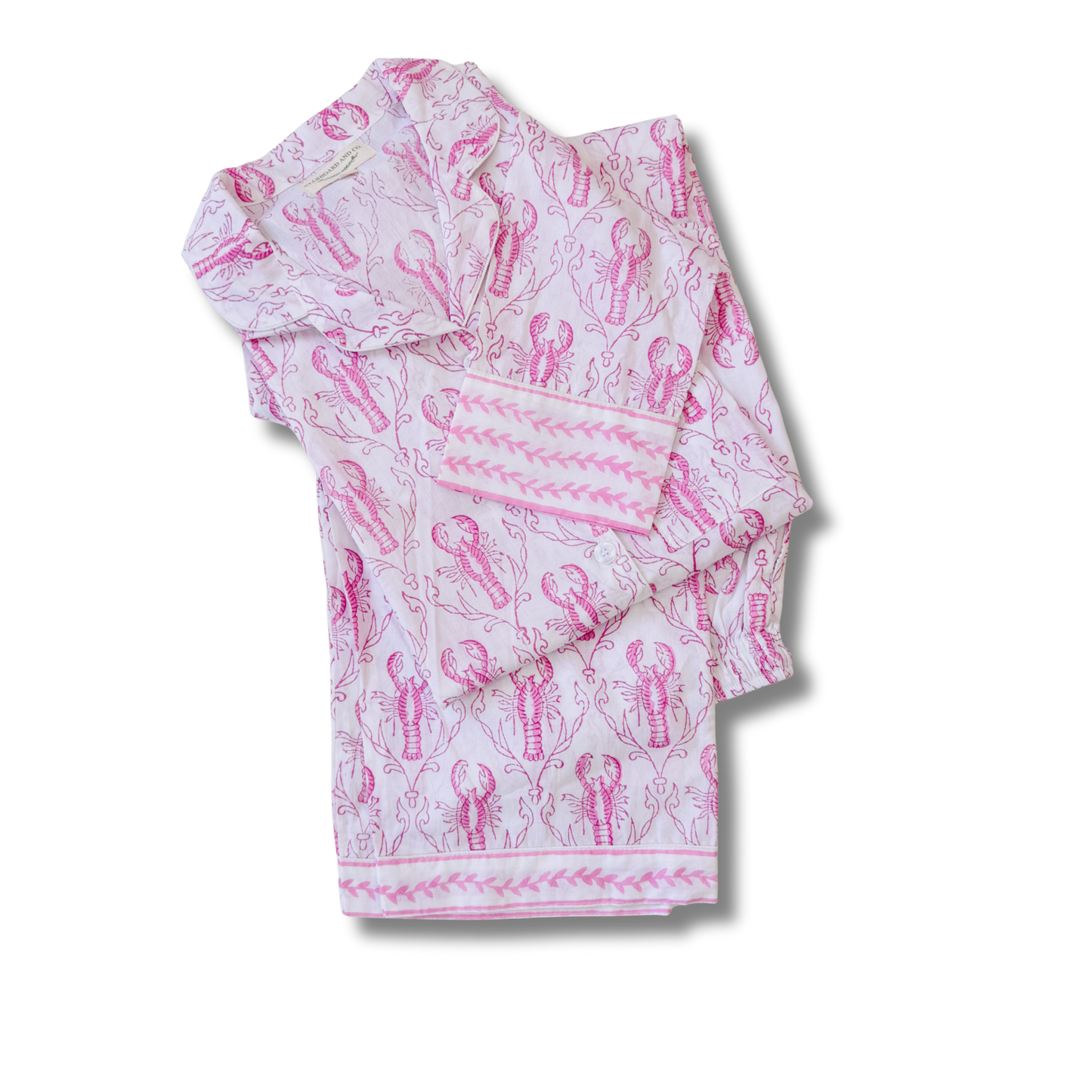 Starboard and Co. Night Suits-Pink Lobsters