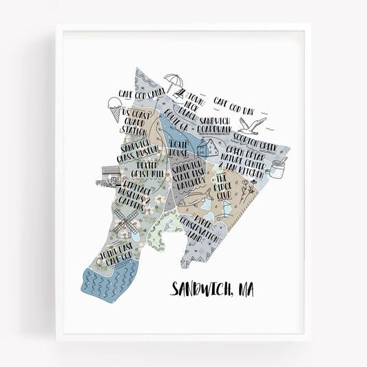 Sandwich Map Print