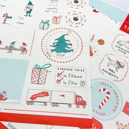 Santa & Dogs Gift Labels Set