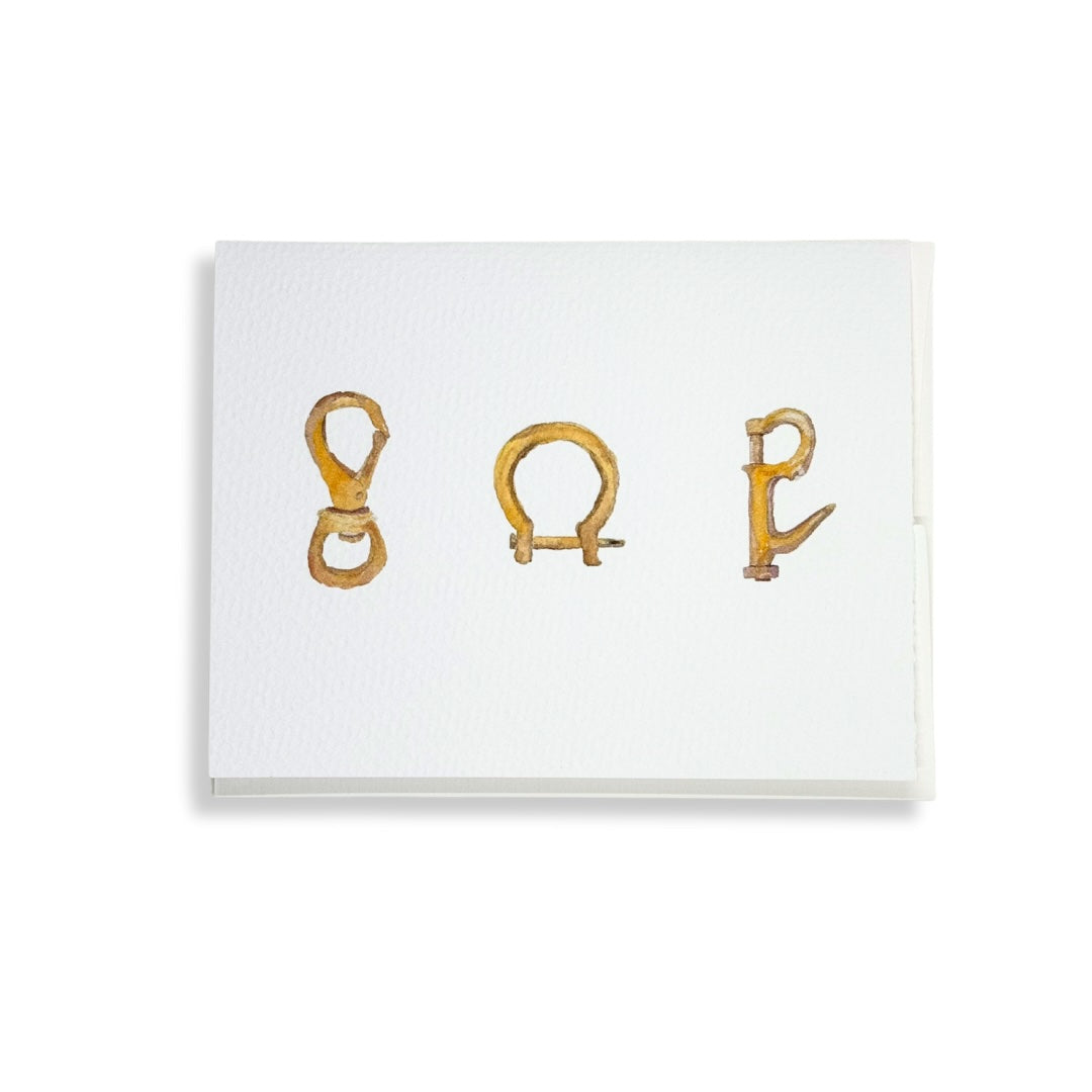 Nautical Hardware Notecards S/6