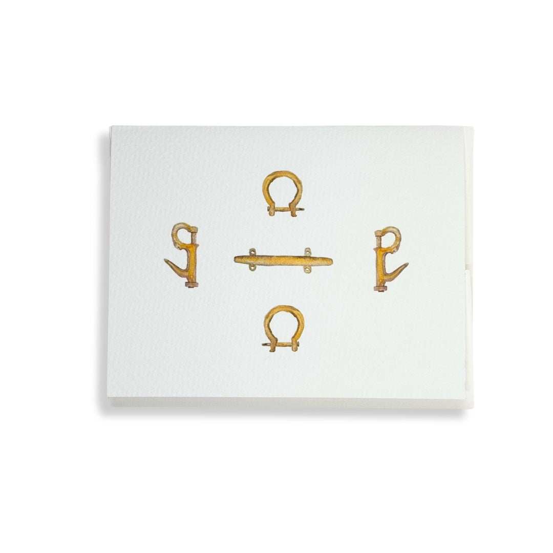 Nautical Hardware Notecards S/6