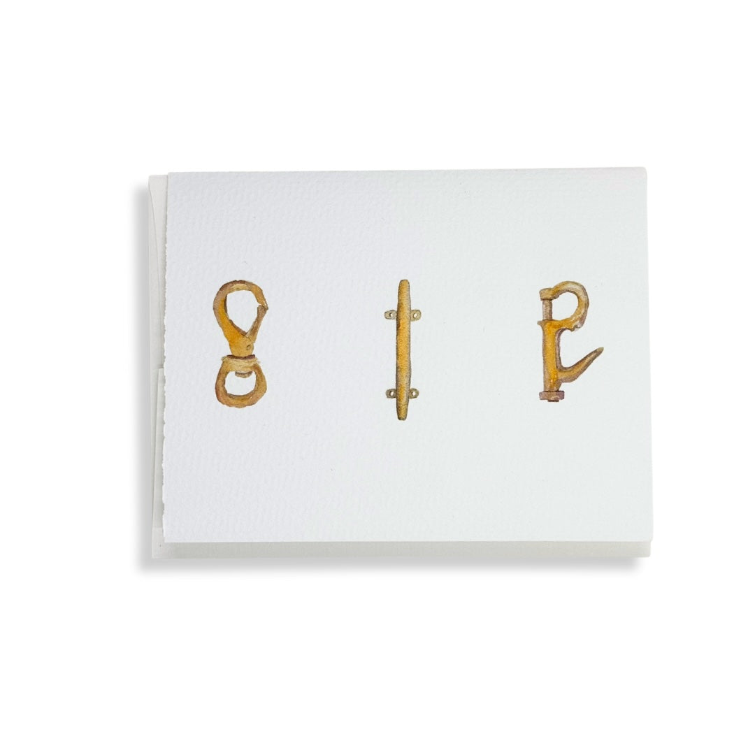 Nautical Hardware Notecards S/6