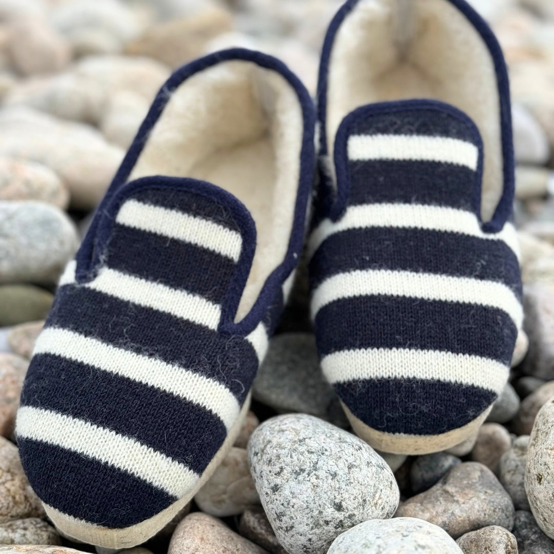 French Striped Slipper