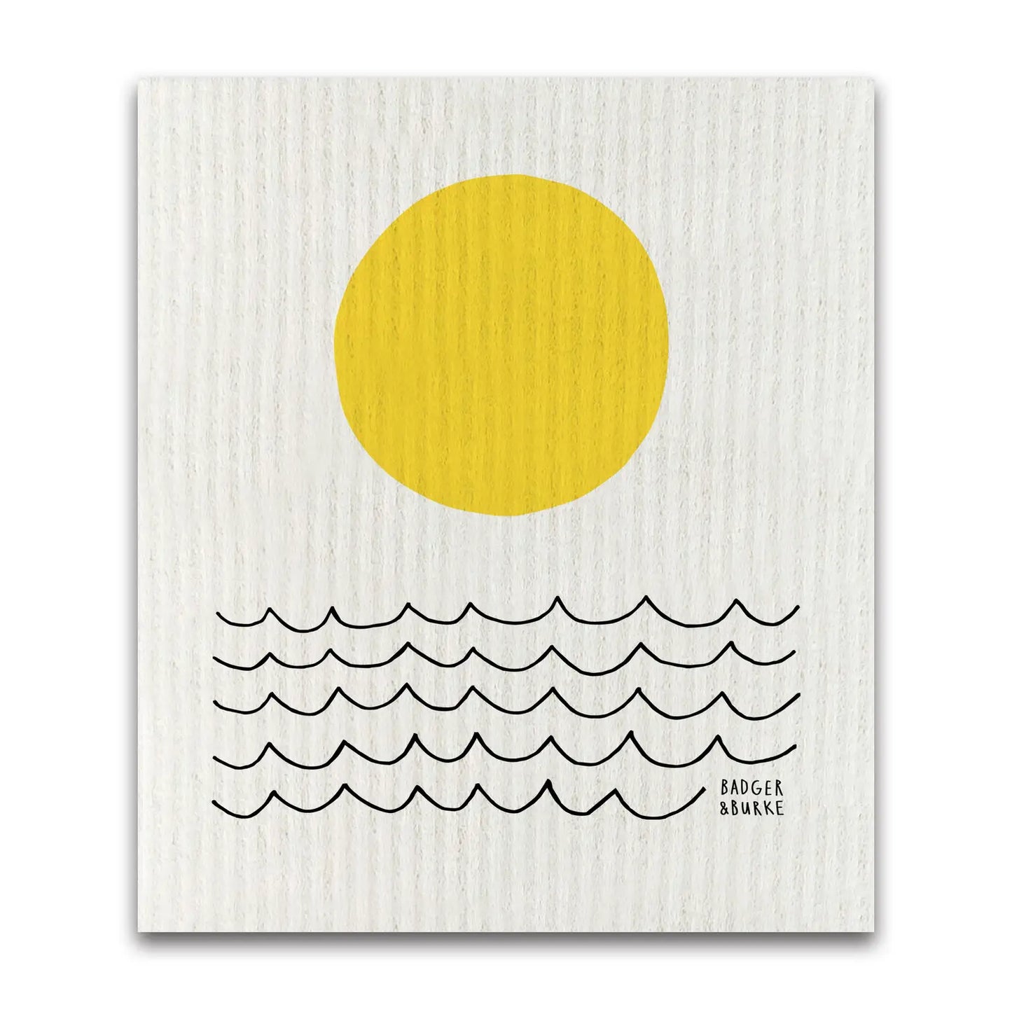 Sun & Waves Swedish Dish Towel