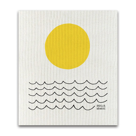 Sun & Waves Swedish Dish Towel