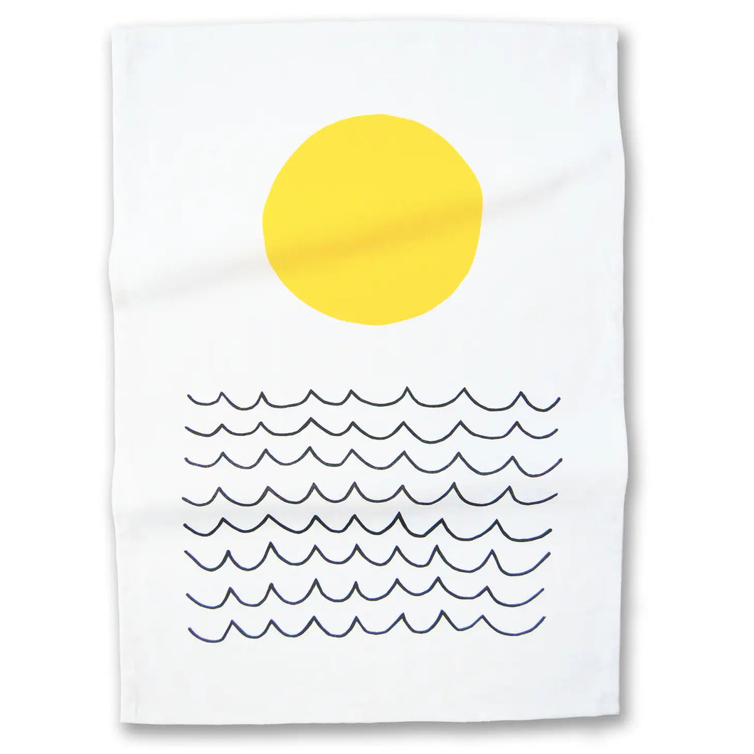 Sun & Waves Tea Towel
