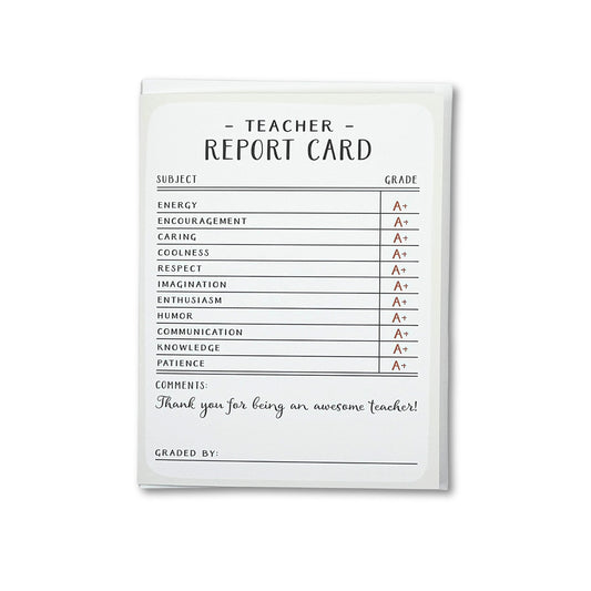 Teacher Report Card
