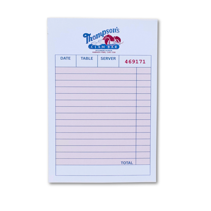 Iconic Cape Restaurants Guest Check Pads