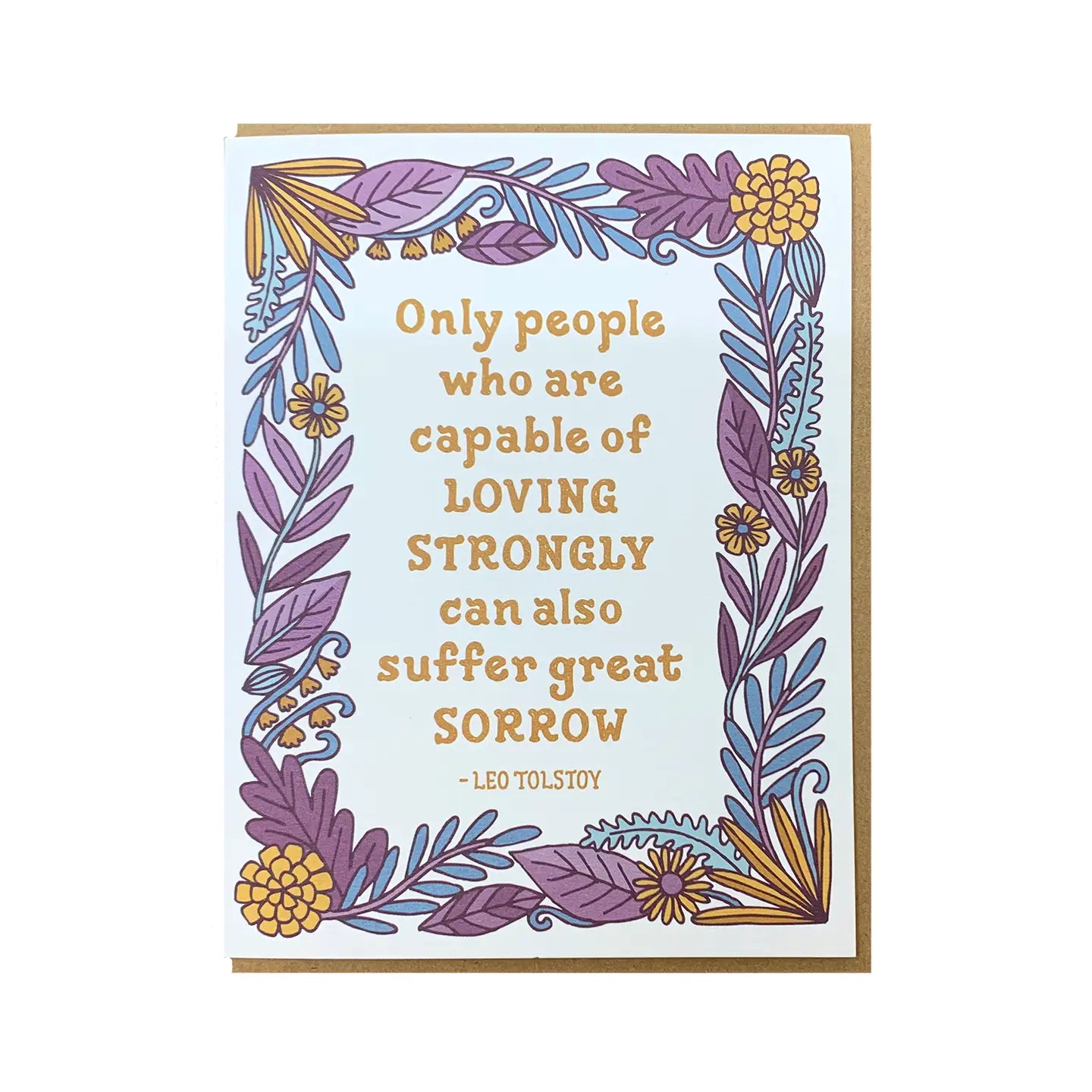 Tolstoy Quote Sympathy Card