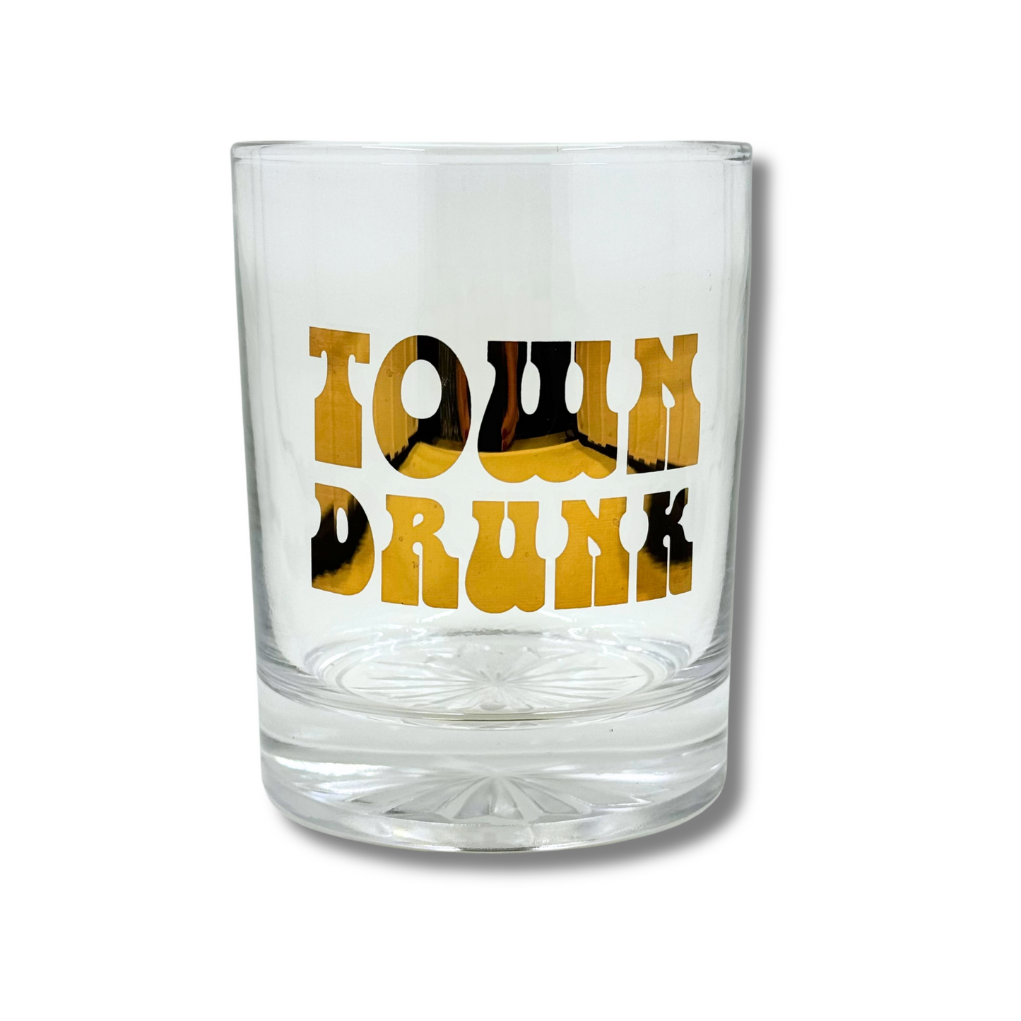 Town Drunk Rocks Glass