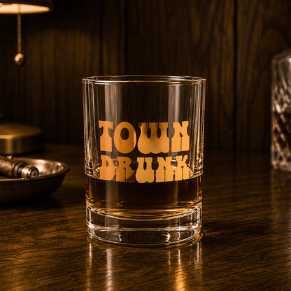 Town Drunk Rocks Glass