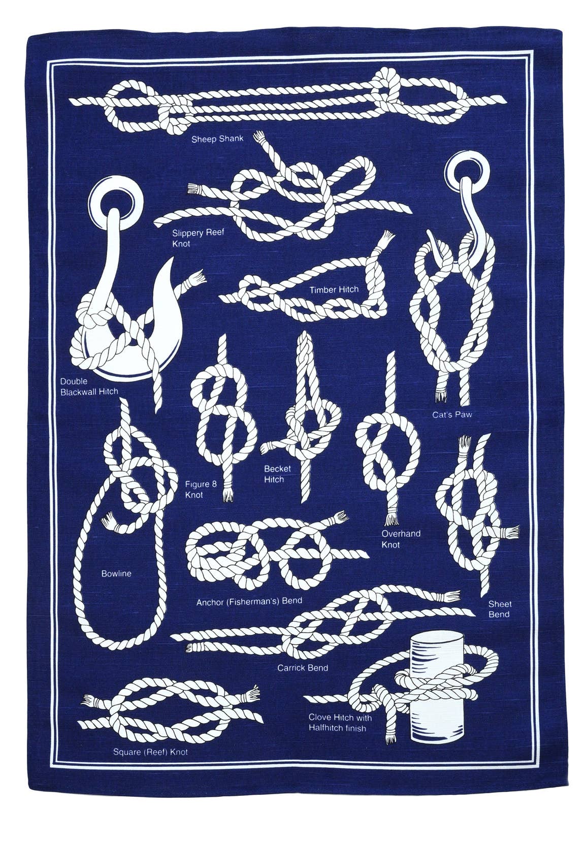 Knots and Bends & Hitches Linen / Cotton Tea Towel