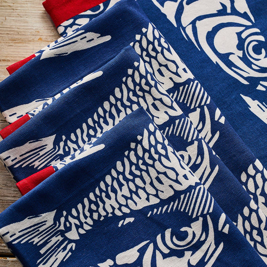 Sardines Block-Printed Table Linens