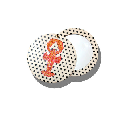 Hand-painted Sail Boat Compact Mirror | Eco-Friendly