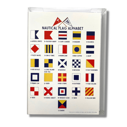 Nautical-Cocktail Flag Cards S-8