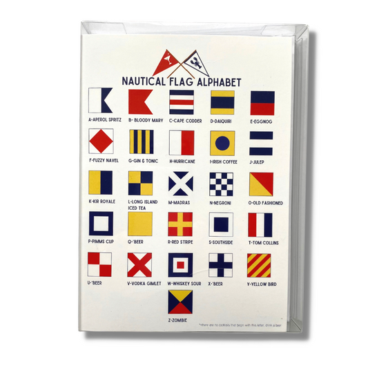 Nautical-Cocktail Flag Cards S-8