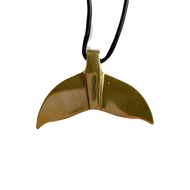 Brass Whale Tail Necklace