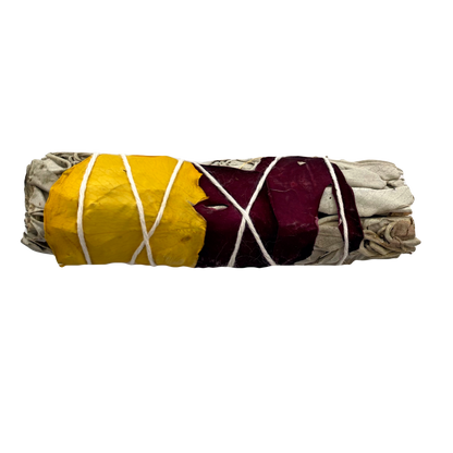 White Sage Smudge Stick with Rose Petals