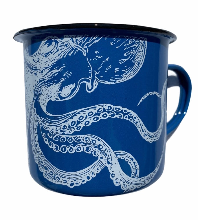 Octopus Enameled Mug