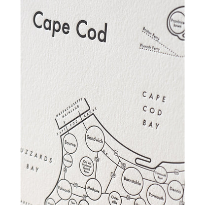 Massachusetts Map Print