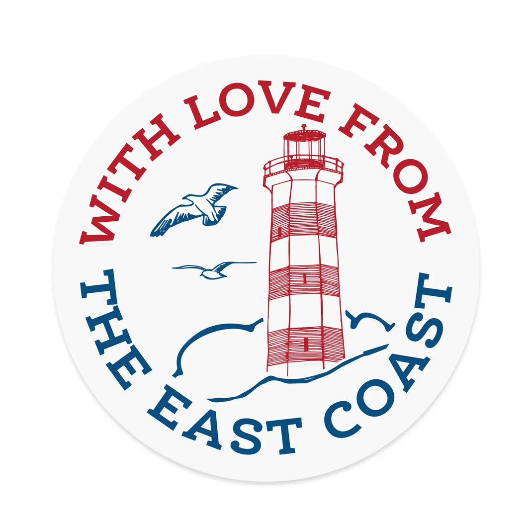 With love from the East Coast Sticker