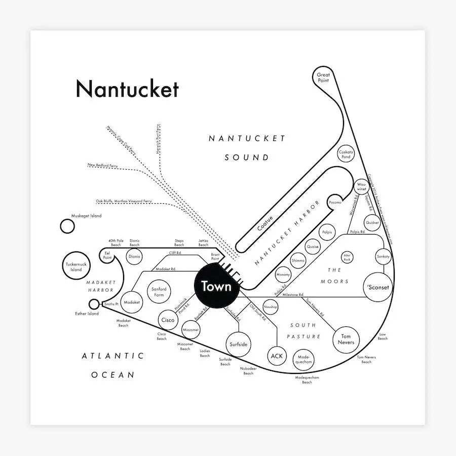 Nantucket Map Print