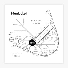 Load image into Gallery viewer, Nantucket Map Print
