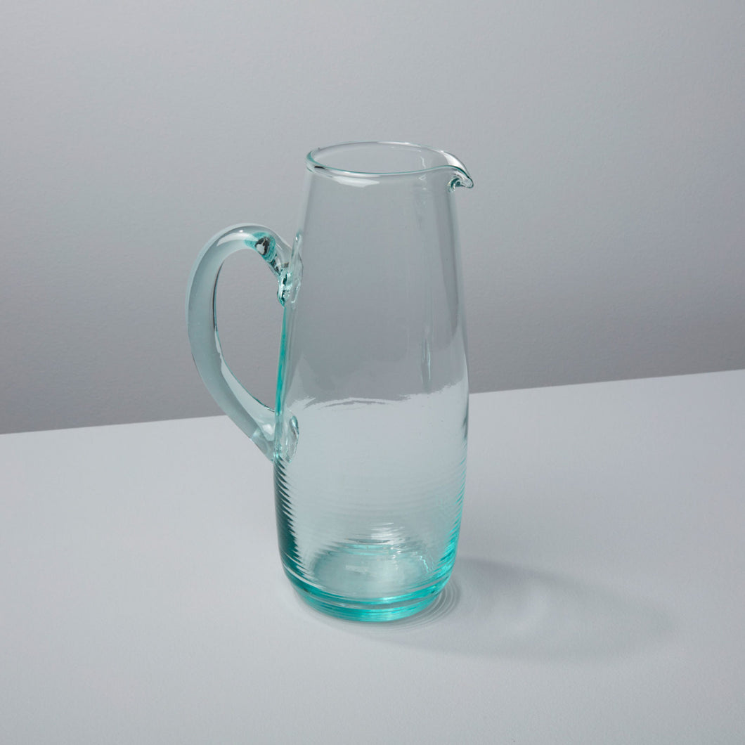 Recycled Glass Rippled Pitcher